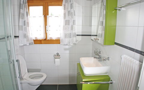 Grächen 360: Badezimmer, Zimmer, Eigentum, Interior Design, Armatur, Gebäude, Fussboden, Toilette, Haus, Die Architektur