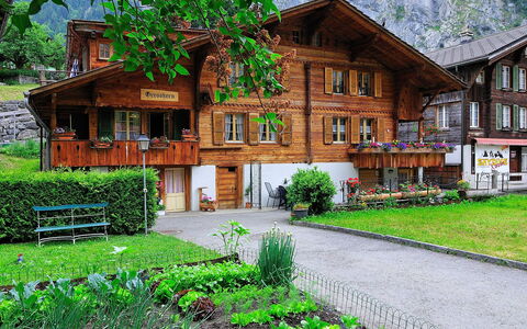 Grosshorn: Pflanze, Gebäude, Fenster, Grün, Natur, Natürliche Landschaft, Baum, Holz, Haus, Grundstueck