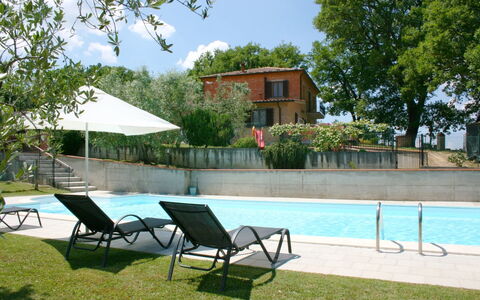 Podere San Bono: Wasser, Gebäude, Himmel, Pflanze, Eigentum, Möbel, Natur, Baum, Schwimmbad, Schatten