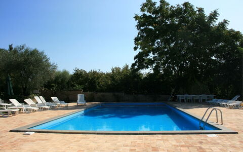 Villa Iris: Wasser, Himmel, Wasservorräte, Schwimmbad, Natur, Azurblau, Schatten, Rechteck, Baum, Gras