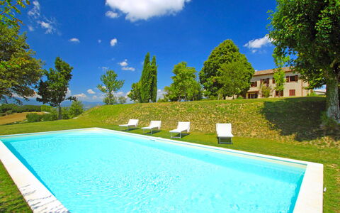 Montebello: Schwimmbad, Eigentum, Gras, Freizeit, Grundeigentum, Estate, Haus, Villa, Baum, Urlaub