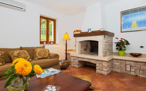 Ana: Zimmer, Wohnzimmer, Eigentum, Feuerstelle, Möbel, Interior Design, Kamin, Gebäude, Gelb, Fussboden