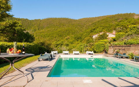 Casa la Primula: Wasser, Pflanze, Himmel, Eigentum, Möbel, Gebäude, Schwimmbad, Baum, Gartenmöbel, Gras