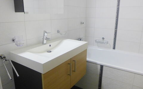 Moléson-Sur-Gruyères 400: Badezimmer, Eigentum, Zimmer, Fliese, Sinken, Wand, Zapfhahn, Die Architektur, Bad Zubehör, Fussboden