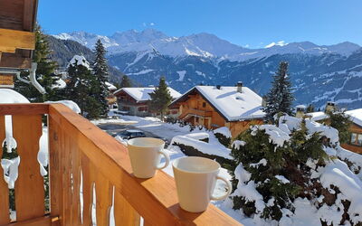 Verbier 390: Himmel, Berg, Gebäude, Schnee, Eigentum, Natur, Haus, Baum, Holz, Wolke