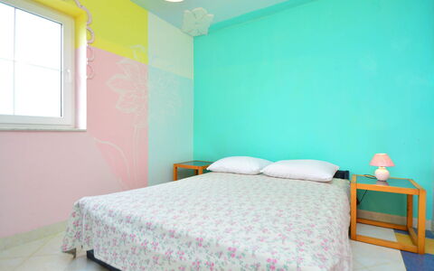Raslina 100: Schlafzimmer, Bett, Zimmer, Bettdecke, Möbel, Wand, Eigentum, Blau, Decke, Bettrahmen