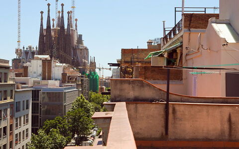 Eixample Dret Sagrada Familia: Die Architektur, Dach, Gebäude, Nachbarschaft, Stadt, Urban Design, Wohngebiet, Fassade, Industrie