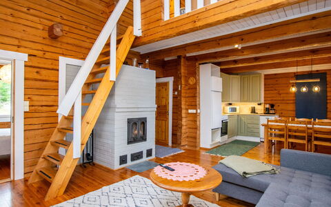 Kalliokoto: Holz, Hütte, Blockhaus, Wald, Schuppen, Gartenbauten, Lärche, Wald, Holzbeize