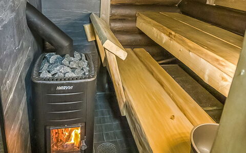 Haaparanta: Holz, Hütte, Blockhaus, Wald, Schuppen, Gartenbauten, Lärche, Wald, Holzbeize