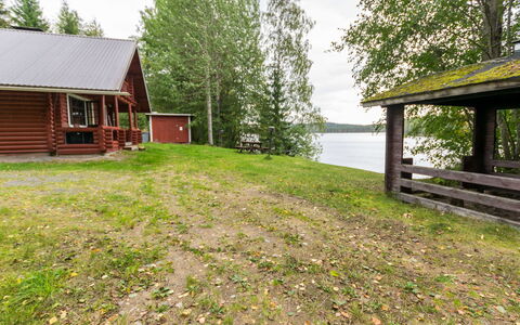 Haaparanta: Holz, Hütte, Blockhaus, Wald, Schuppen, Gartenbauten, Lärche, Wald, Holzbeize