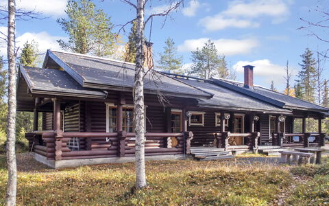 Varilan Lomamajat Nr1: Hütte, Blockhaus, Schatten, Lärche, Hartholz, Abstellgleis, Holz, Outdoor Struktur, Veranda
