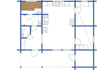 Seitsemän Savua 6: Holz, Hütte, Blockhaus, Wald, Schuppen, Gartenbauten, Lärche, Wald, Holzbeize