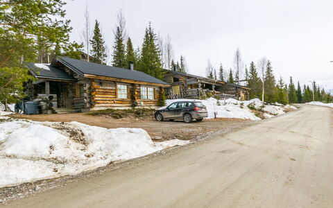 Kelokieppi: Winter, Schnee, Hütte, Einfrieren, Lärche, Blockhaus, Steigung, Skiort