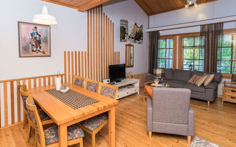 Kelokivakka E23: Möbel, Interior Design, Holz, Fussboden, Flooring, Couch, Decke, Wohnzimmer, Zimmer, Holzboden