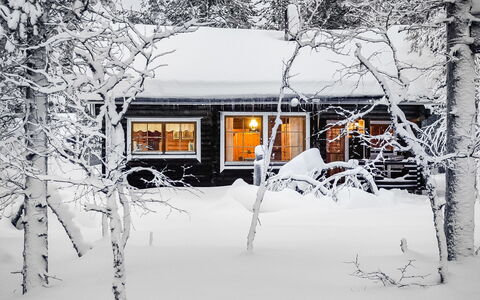 Villemi: Schnee, Winter, Holz, Ast, Hütte, Zuhause, Haus, Einfrieren, Zweig, Blockhaus