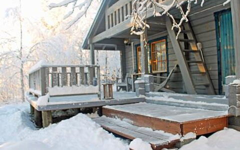 Juolukka: Schnee, Holz, Winter, Hütte, Zuhause, Haus, Veranda, Einfrieren, Abstellgleis, Blockhaus