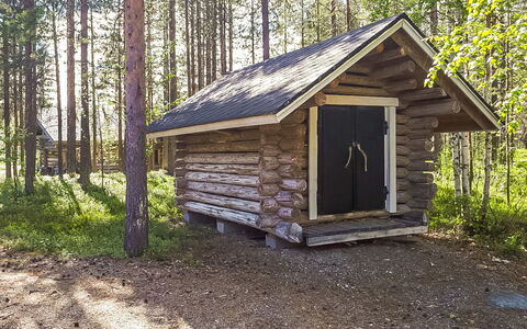 Levintähkä B: Holz, Hütte, Blockhaus, Wald, Schuppen, Gartenbauten, Lärche, Wald, Holzbeize