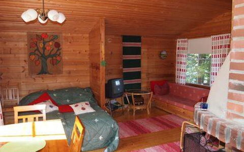 Raanumökki 4: Holz, Hütte, Blockhaus, Wald, Schuppen, Gartenbauten, Lärche, Wald, Holzbeize