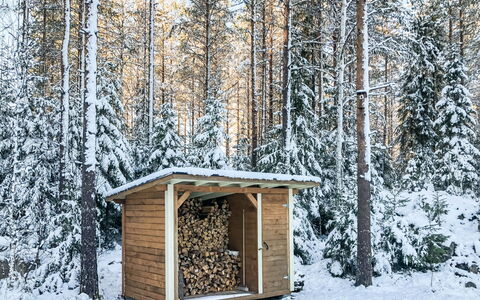 Inkeri: Holz, Schnee, Winter, Hütte, Einfrieren, Zuhause, Blockhaus, Lärche, Abstellgleis