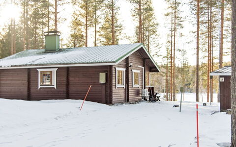 Aittolahti 2: Holz, Hütte, Blockhaus, Wald, Schuppen, Gartenbauten, Lärche, Wald, Holzbeize