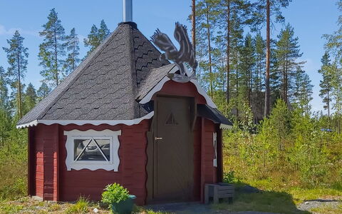 Harjurinne: Dach, Hütte, Winter, Einfrieren, Schnee, Outdoor Struktur, Hütte, Immergrün, Schuppen