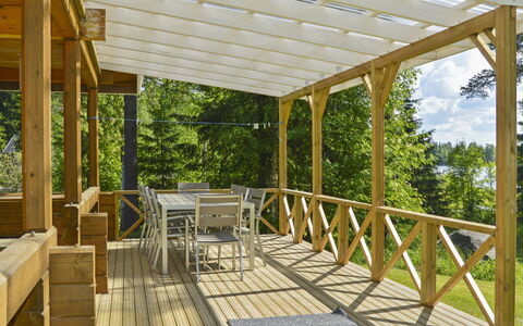 Rinnepelto: Holz, Hütte, Blockhaus, Wald, Schuppen, Gartenbauten, Lärche, Wald, Holzbeize