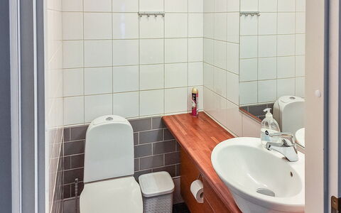 Tahko Ski Koivulantie: Toilleten Sitz, Badezimmer, Bad Sink, Toilette, Armatur, Sinken, Wand, Flooring, Fussboden, Interior Design