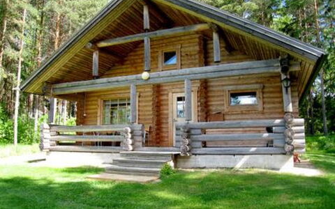 6309: Holz, Hütte, Blockhaus, Wald, Schuppen, Gartenbauten, Lärche, Wald, Holzbeize