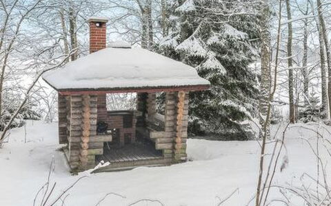 Hepolehto: Holz, Hütte, Blockhaus, Wald, Schuppen, Gartenbauten, Lärche, Wald, Holzbeize