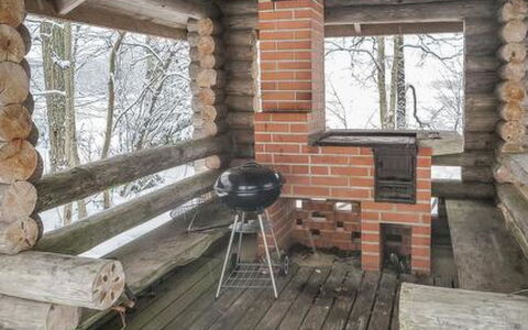 Hepolehto: Holz, Hütte, Blockhaus, Wald, Schuppen, Gartenbauten, Lärche, Wald, Holzbeize
