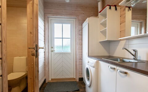 Katajakallio: Holz, Hütte, Blockhaus, Wald, Schuppen, Gartenbauten, Lärche, Wald, Holzbeize