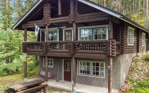 Sarvitupa: Holz, Hütte, Blockhaus, Wald, Schuppen, Gartenbauten, Lärche, Wald, Holzbeize