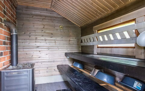 Sarvitupa: Holz, Hütte, Blockhaus, Wald, Schuppen, Gartenbauten, Lärche, Wald, Holzbeize