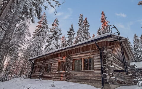 Vuokatinportti A7 Susiportti: Holz, Schnee, Winter, Hütte, Einfrieren, Zuhause, Blockhaus, Lärche, Abstellgleis