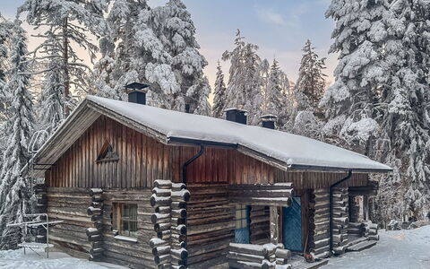Vuokatinportti A7 Susiportti: Holz, Schnee, Winter, Hütte, Einfrieren, Zuhause, Blockhaus, Lärche, Abstellgleis