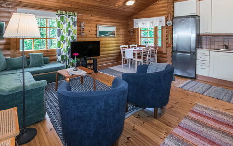 Kiimalammi: Holz, Hütte, Blockhaus, Hartholz, Decke, Holzbeize, Gartenbauten, Resort, Planke