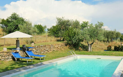 Cortona Sunshine: Schwimmbad, Eigentum, Himmel, Freizeit, Hinterhof, Grundeigentum, Urlaub, Haus, Gras, Zuhause