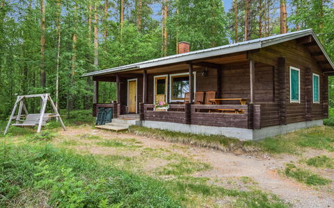 Mäntyranta: Holz, Hütte, Blockhaus, Wald, Schuppen, Gartenbauten, Lärche, Wald, Holzbeize