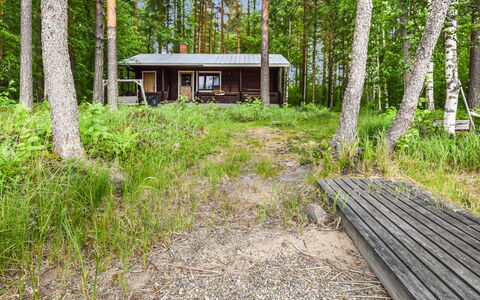 Mäntyranta: Holz, Hütte, Blockhaus, Wald, Schuppen, Gartenbauten, Lärche, Wald, Holzbeize