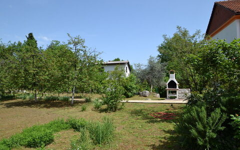 Opatija Ika 106: Pflanze, Himmel, Natürliche Landschaft, Baum, Grundstueck, Gras, Landschaft, Hütte, Strauch, Fenster