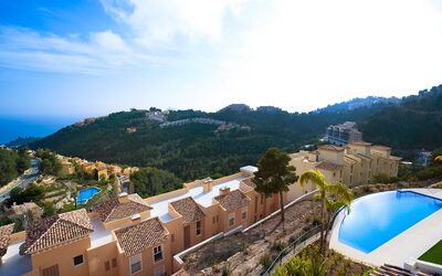 Altea 49: Grundeigentum, Schwimmbad, Hügel, Dach, Azurblau, Wohngebiet, Zuhause, Bergstation, Dorf, Estate