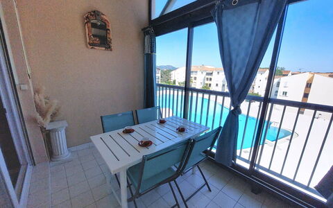 Fréjus 910: Wohnung, Balkon, Eigentumswohnung, Schatten, Schwimmbad, Hotel, Yachthafen