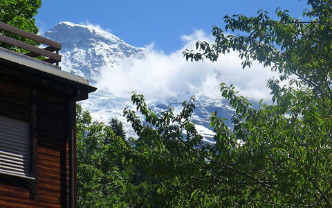Alpina Apt. Ch: Himmel, Wolke, Baum, Haus, Berg, Bergstation, Die Architektur, Gebirge, Alpen, Dach