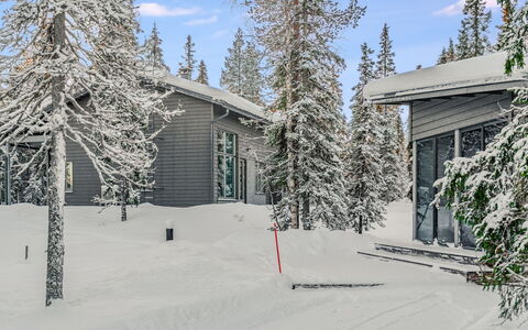 Villa Vuosseli a 1: Schnee, Holz, Winter, Hütte, Haus, Dach, Zuhause, Einfrieren, Blockhaus, Zweig