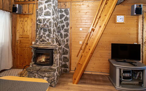 Kantapää D3: Holz, Hütte, Blockhaus, Wald, Schuppen, Gartenbauten, Lärche, Wald, Holzbeize