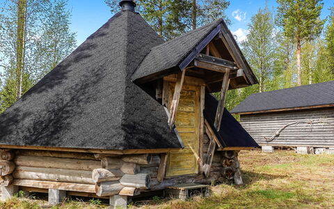 Itätullinkievari: Holz, Hütte, Blockhaus, Wald, Schuppen, Gartenbauten, Lärche, Wald, Holzbeize