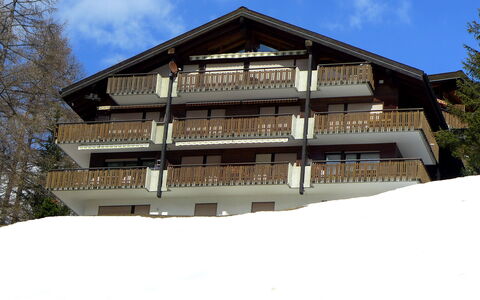 Sonnhalde B: Himmel, Gebäude, Wolke, Fenster, Baum, Haus, Schnee, Steigung, Holz, Fassade