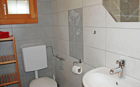 Chalet de la Vue des Alpes: Badezimmer, Eigentum, Bad Sink, Zapfhahn, Fliese, Zimmer, Wand, Armatur, Toilleten Sitz, Bad Zubehör