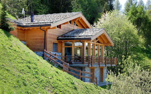 Chalet Arvine: Eigentum, Gebäude, Pflanze, Fenster, Haus, Natürliche Landschaft, Baum, Holz, Hütte, Steigung