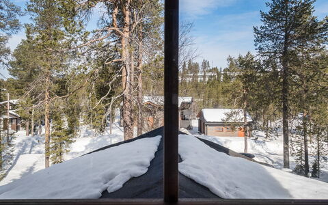 Katajarinne B: Schnee, Holz, Winter, Hütte, Haus, Dach, Zuhause, Einfrieren, Blockhaus, Zweig